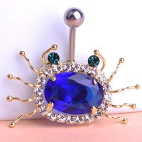 2213400843 Classic Crystal  Crab Piercing Navel Belly Button Rings 3 colores