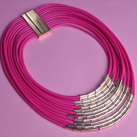 0204102903 13Wax Ropes Necklace + Bracelet 2pcs Sets 5 colores