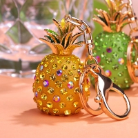 0210100266 Fashion Crystal  pineapple  Bag Key Chains