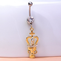 2213400833 Classic Crystal Bonehead  Piercing Navel Belly Button Rings 1 color